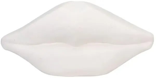 Mavery Modern White Cement Lip Sculpture
