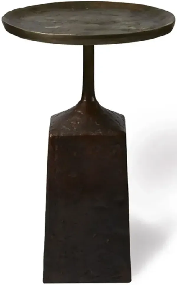 Harper Modern Classic Bronze Metal Round Side End Table