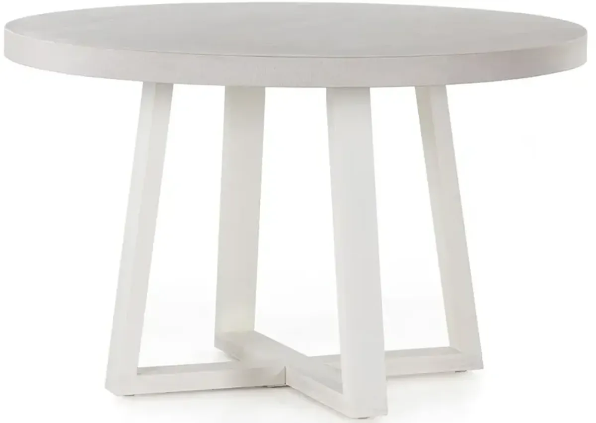 Maceo Modern Classic Stone Top Iron Base Outdoor Dining Table - Large - 47.25"W