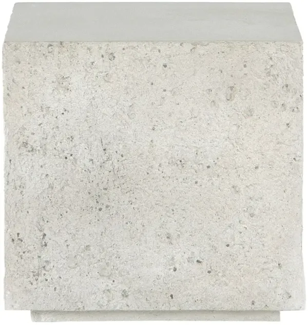 Otto Modern Classic White Concrete Outdoor Square End Table