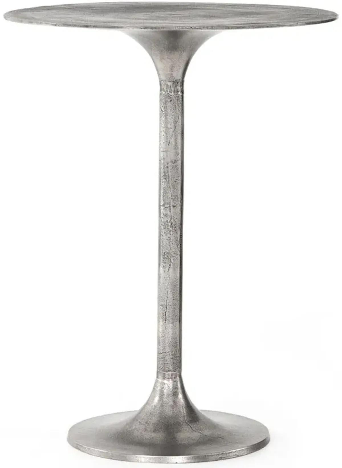 Mona Modern Classic Silver Aluminum Outdoor Bar Table - 32"W