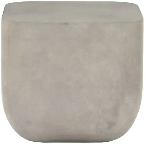 Yvonne Industrial Loft Grey Concrete Outdoor Square Block End Table