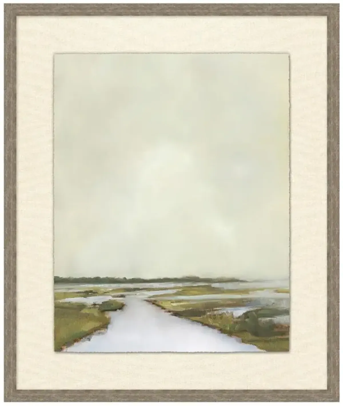 Cecille French Country Green Landscape Natural Frame Illustration 1
