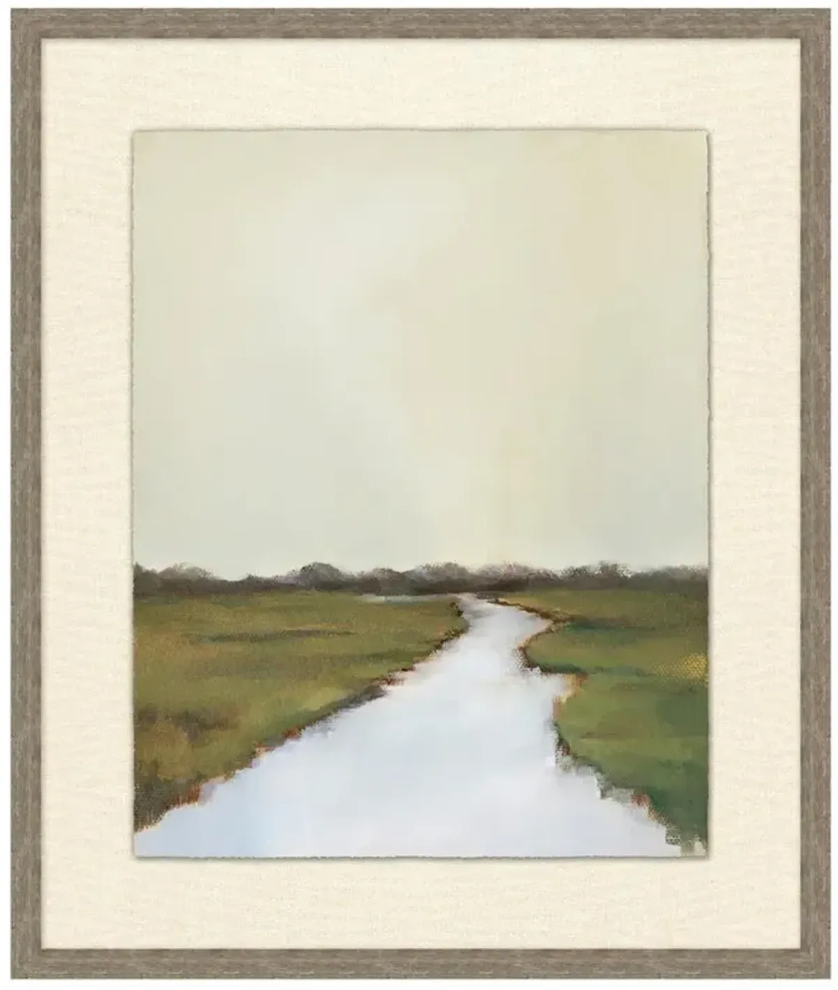 Cecille French Country Green Landscape Natural Frame Illustration 2
