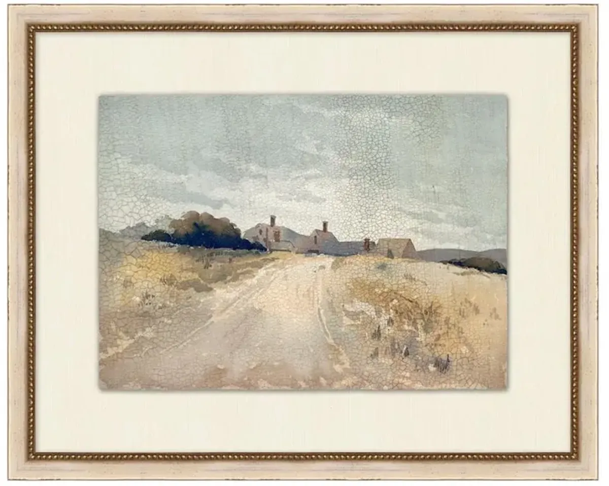 Caroline French Country Beige Landscape Natural Frame Illustration 3