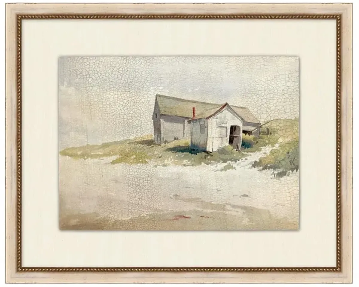 Caroline French Country Beige Beach House Landscape Natural Frame Illustration 4