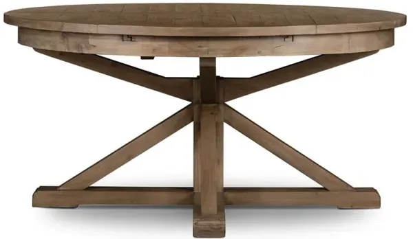 Chabert Industrial Brown Reclaimed Wood Extendable Dining Table - Large - 63-79"W
