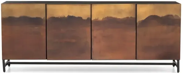 Baylor Industrial Loft Brown Ombre Iron Sideboard