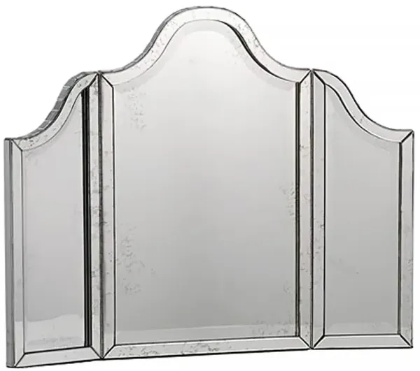 Glidel Industrial Loft Silver Iron Clear Glass Vanity Mirror