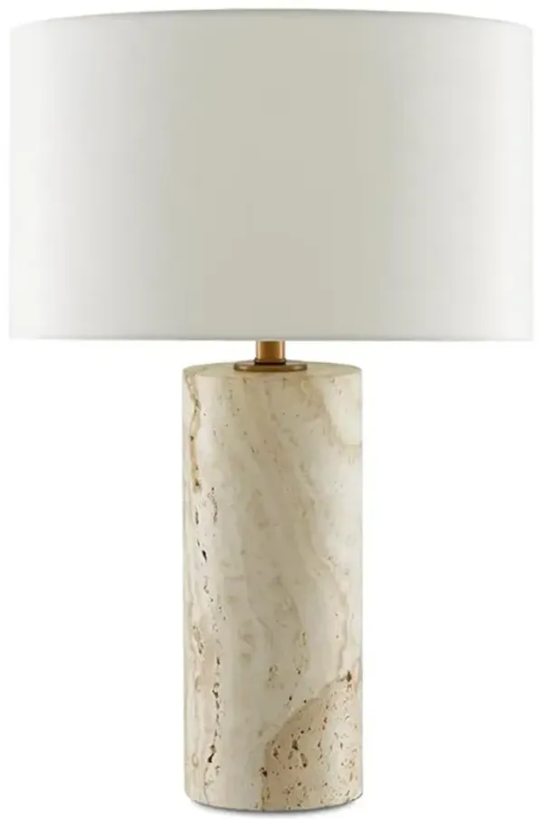 Vespa Hollywood Regency White Marble Gold Accent Table Lamp