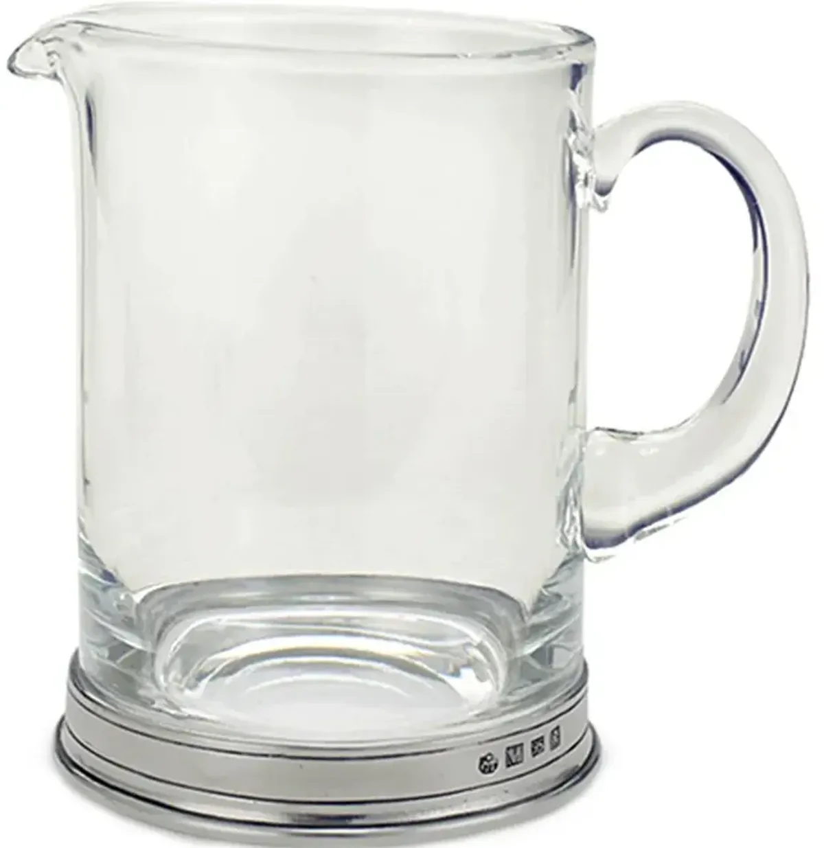 MATCH Modern Pewter Base Clear Crystal Branch Bar Pitcher