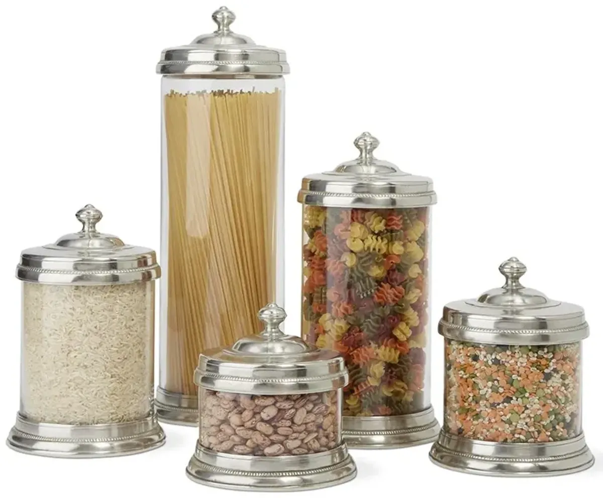 MATCH Modern Convivio Lid White Ceramic Canister - Small