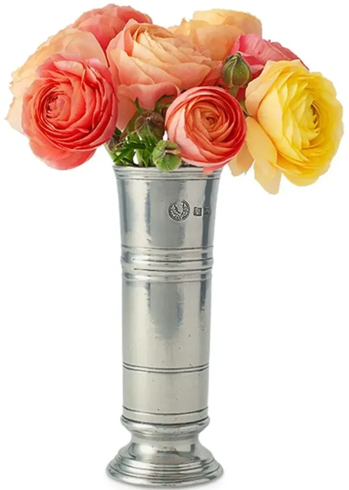 MATCH Modern Pewter Footed Cylinder Vase