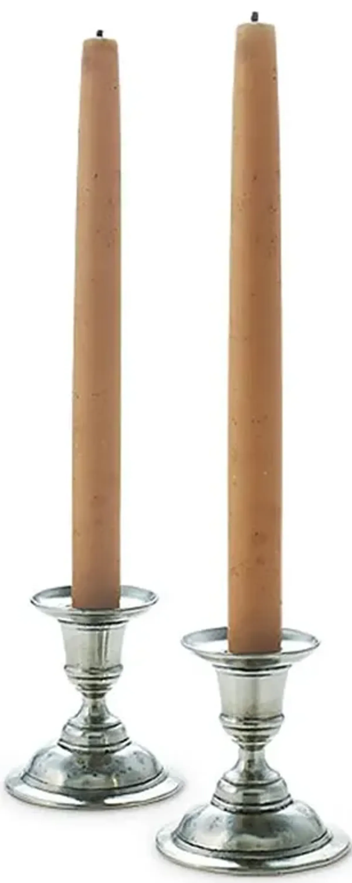 MATCH Modern Martina Pewter Candlestick - Set of 2