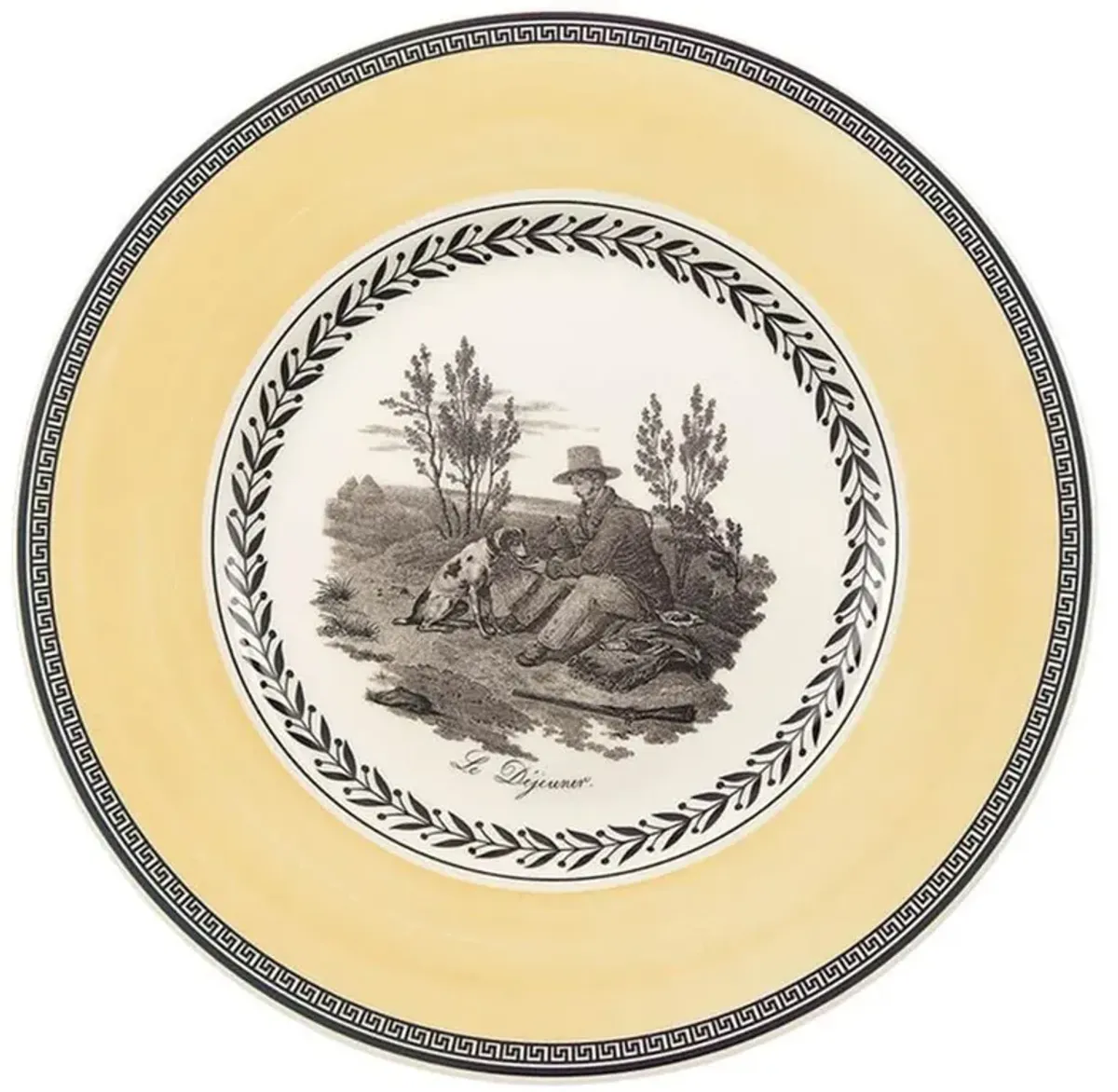 Audun Chasse French Country Yellow Porcelain Salad Plate