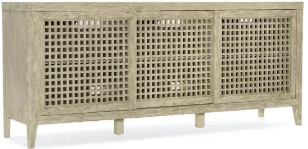 Bella Coastal Beach White Wood Media Cabinet