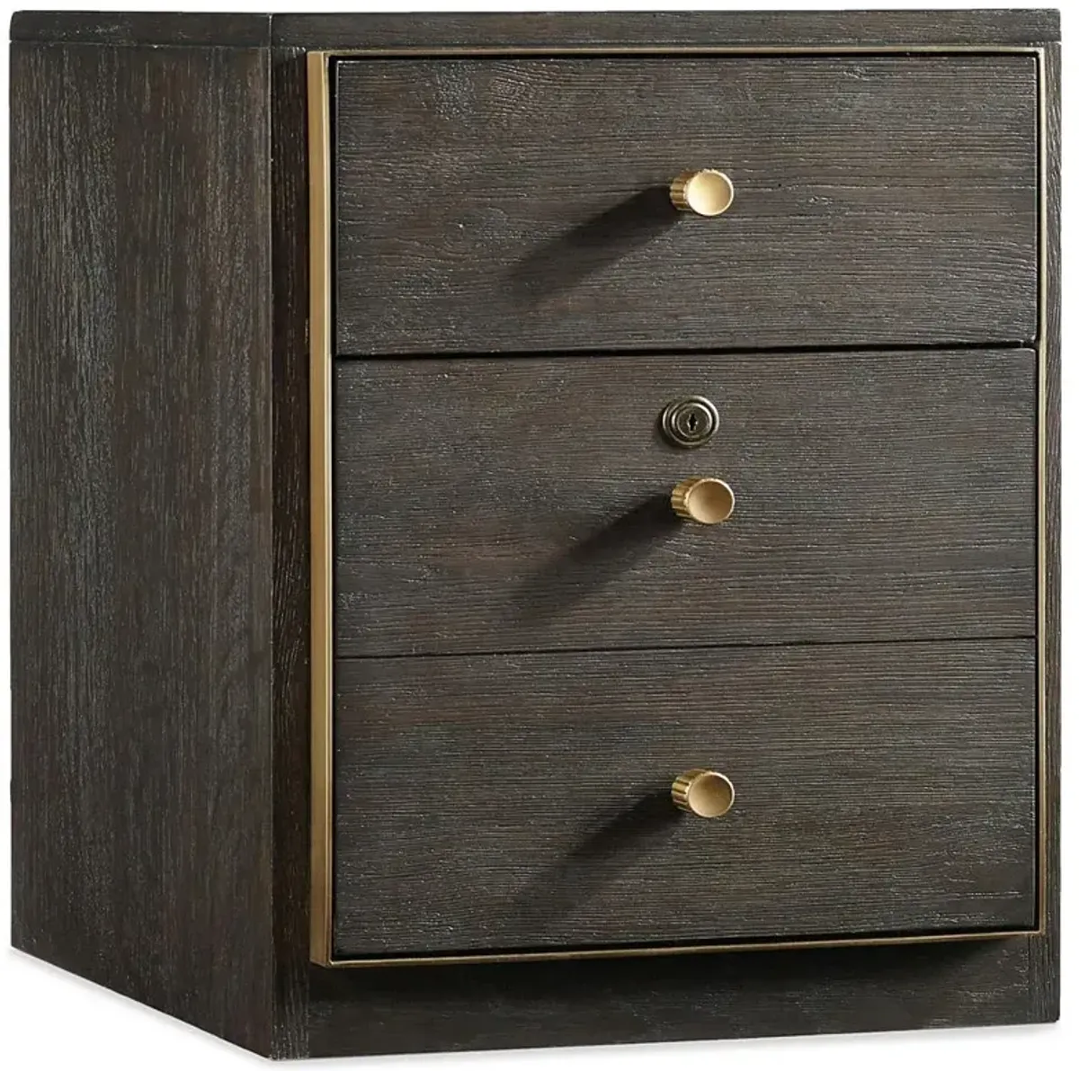 Curtis Industrial Loft Brown Oak Wood Office Cabinet