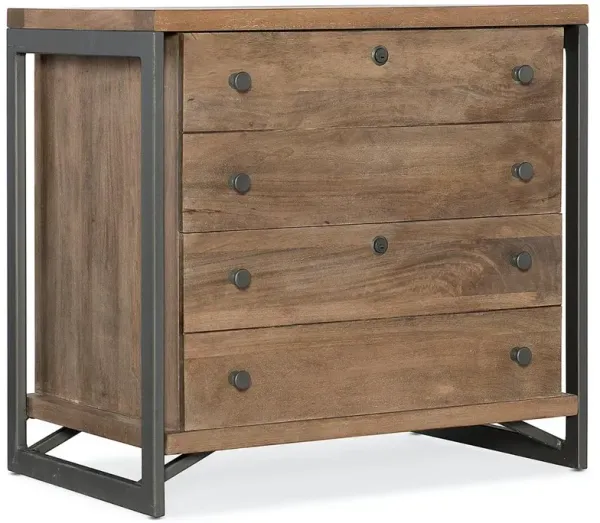 Emerald Industrial Loft Brown Mango Wood Office Cabinet