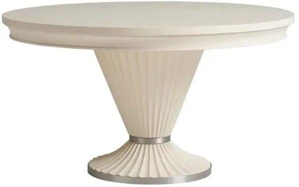 Artesia French Country White Oak Wood Round Game Table