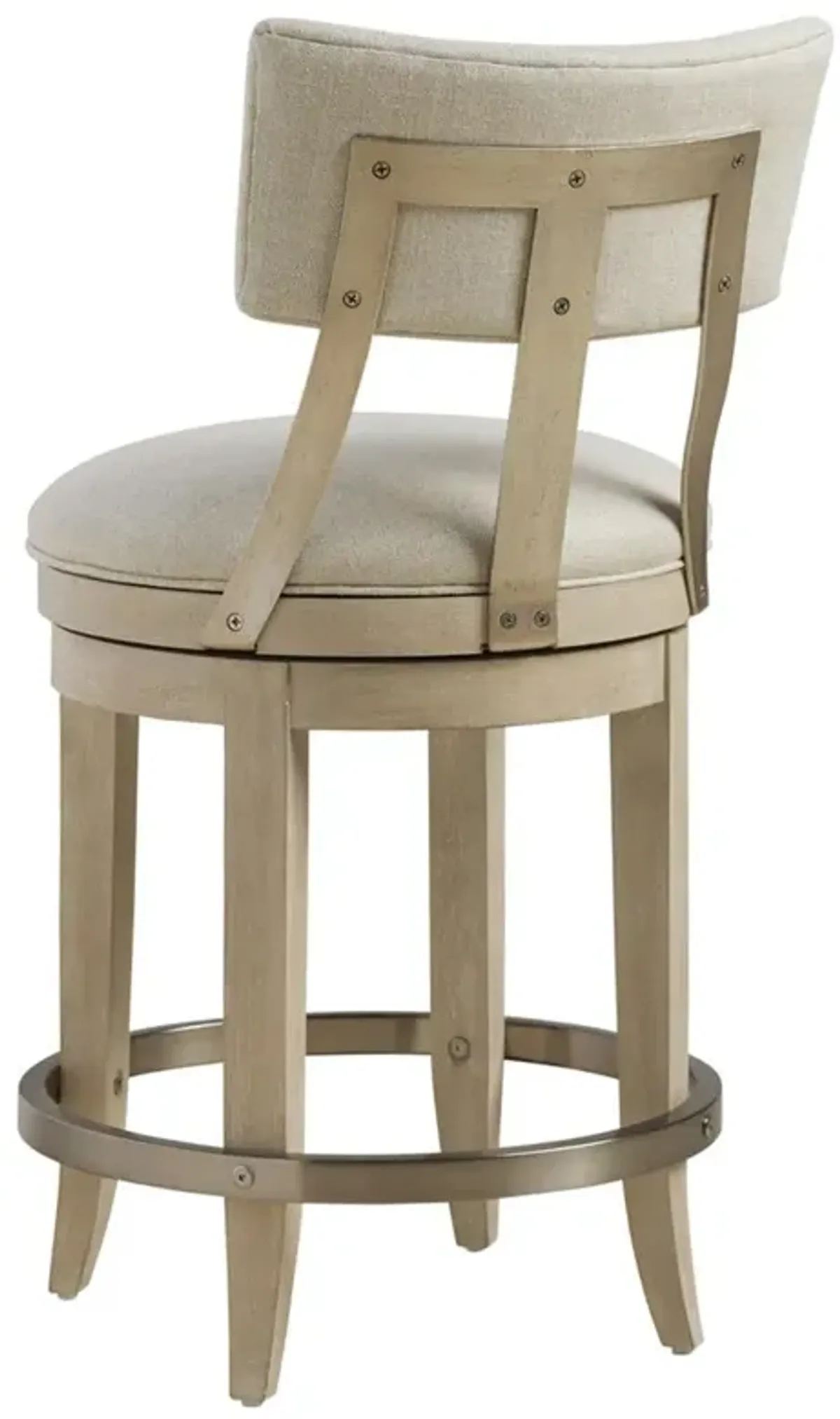 Cliffside Brown Hickory Moonshadow Upholstered Swivel Counter Stool