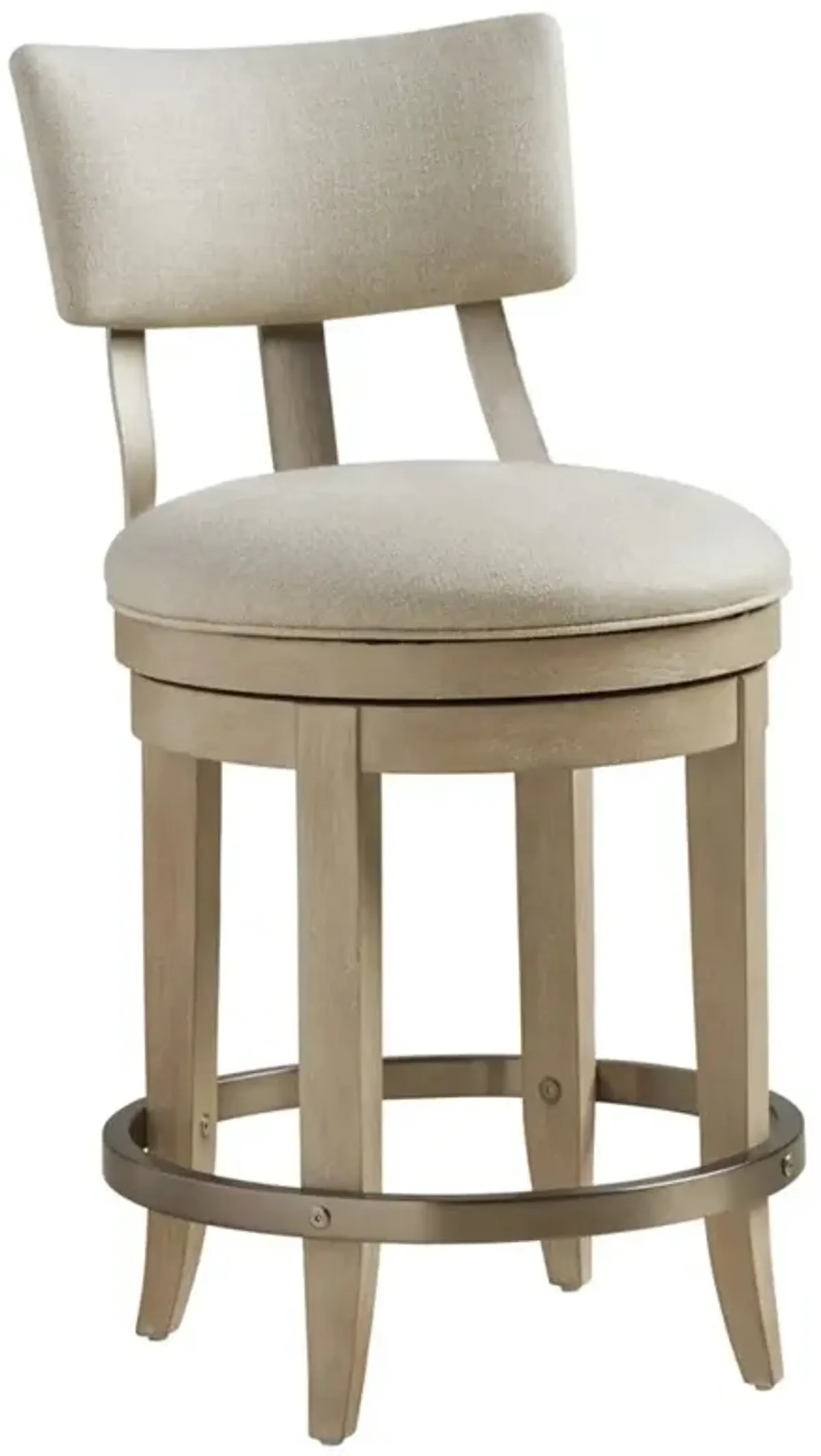 Cliffside Brown Hickory Moonshadow Upholstered Swivel Counter Stool
