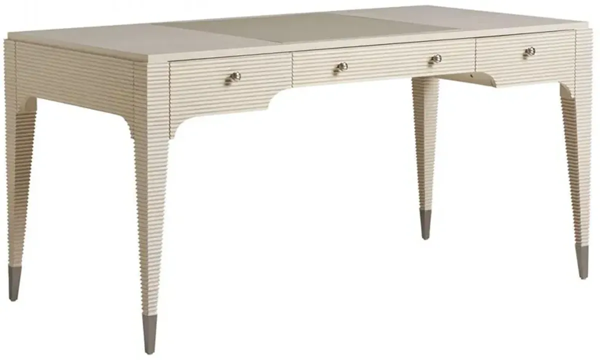 Roslyn French Country White Oak Wood Rectangular Writing Desk