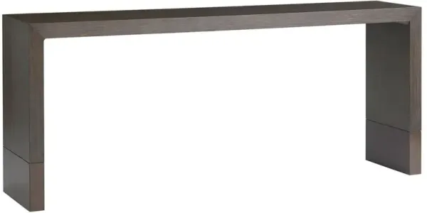 Deer Valley Rustic Brown Oak Wood Bronze Metal Console Table