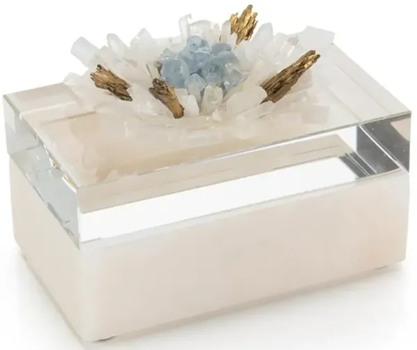 John-Richard Modern Classic Clear Crystal Box Quartz Rectangular Decorative Box