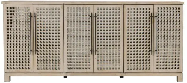 Andy Coastal Beach Cream Reclaimed Wood Sideboard