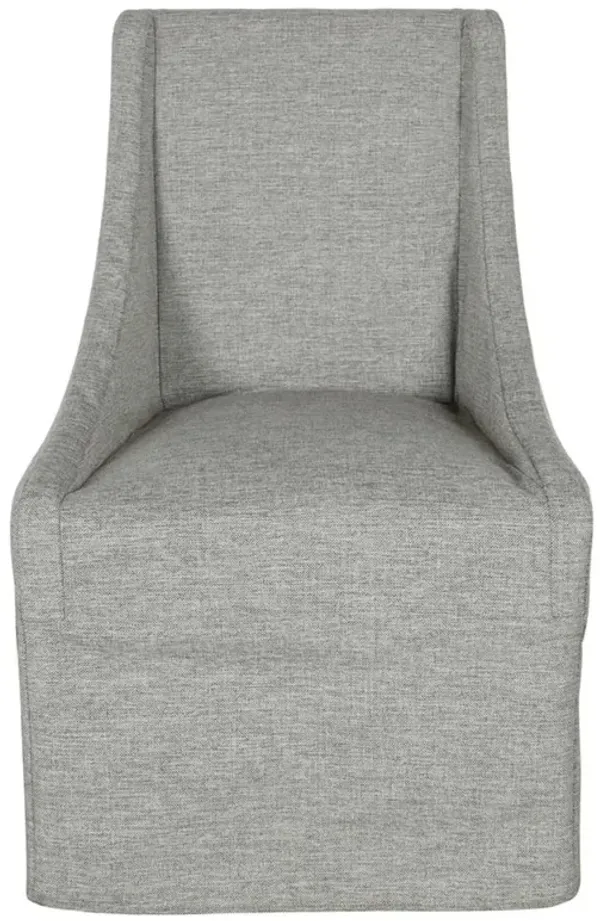 Warren Modern Classic Grey Upholstered Slipcovered Dining Chair
