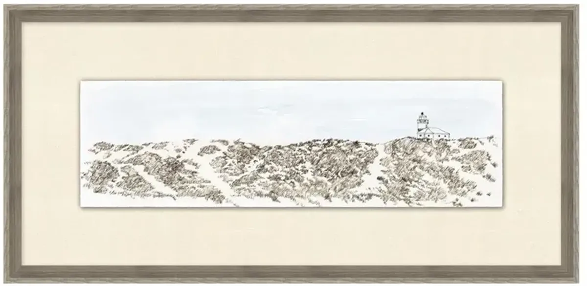 Lance French Country Brown Landscape Natural Frame Illustration
