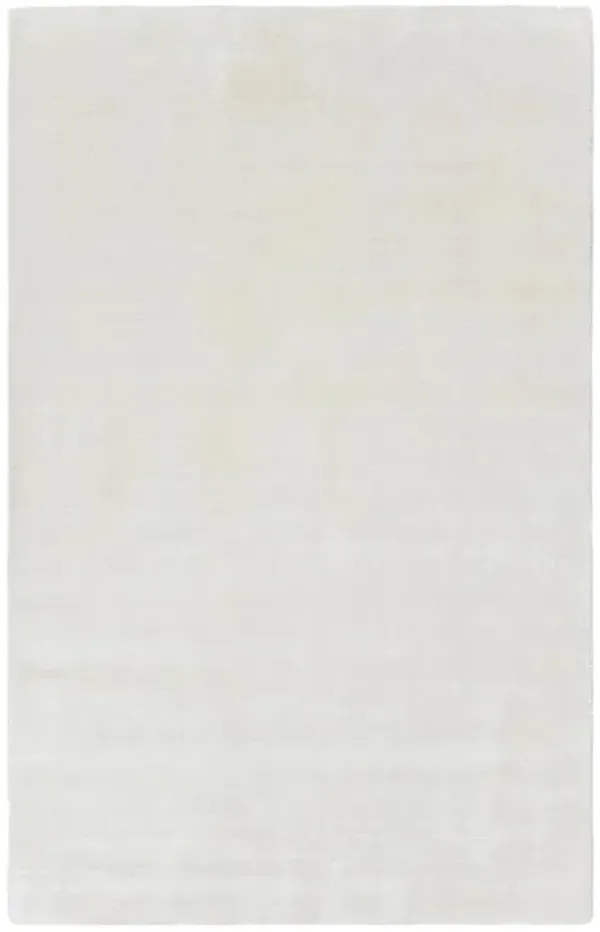 Levian Modern Classic White Linen Solid Rug - 5'x8'