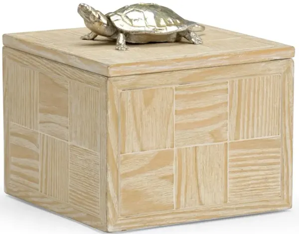 Colt Modern Classic White Wood Tortoise Decorative Box - Large