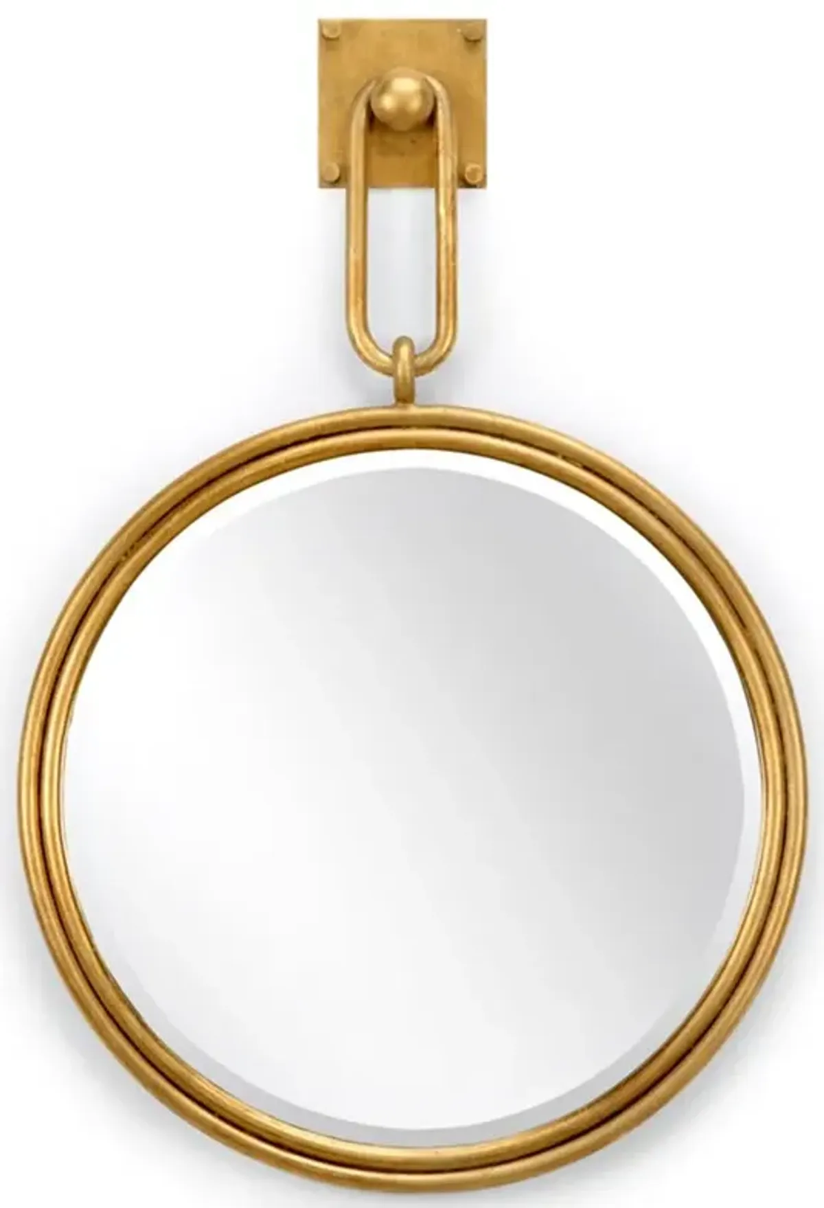 Noel Modern Classic Gold Iron Round Wall Mounted Mirror