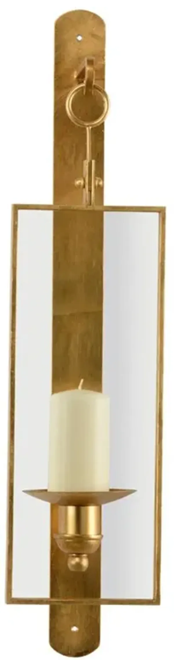 Hollis Modern Classic Gold Metal Candle Sconce