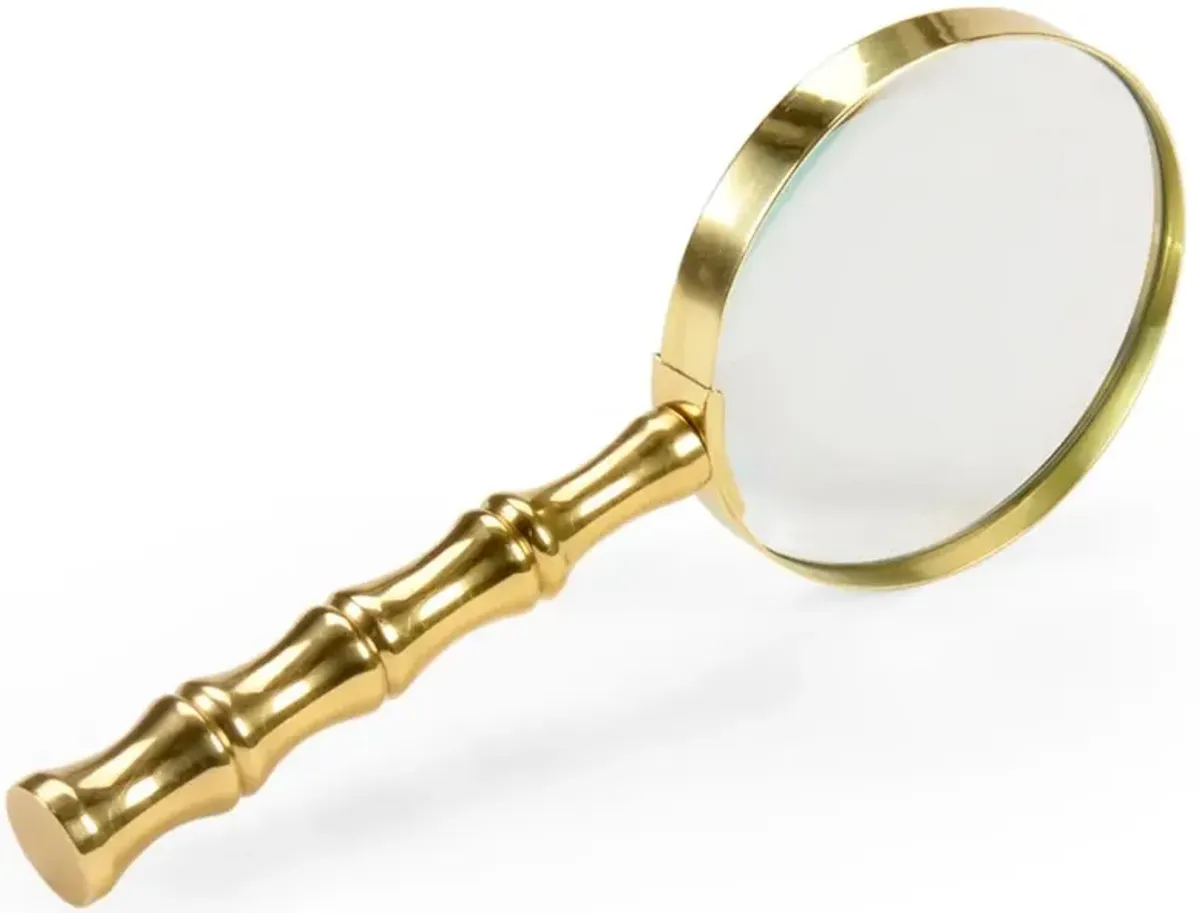 Alexandria Regency Antique Brass Bamboo Magnifying Glass