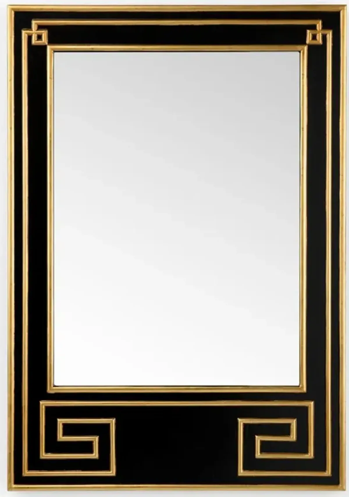 Oriana Modern Black Wood Rectangular Wall Mirror