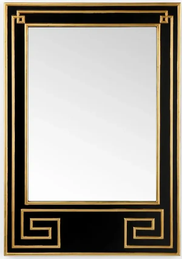 Oriana Modern Black Wood Rectangular Wall Mirror