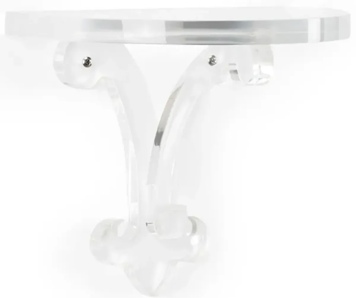 Renyold Modern Classic Clear Wall Bracket Shelf