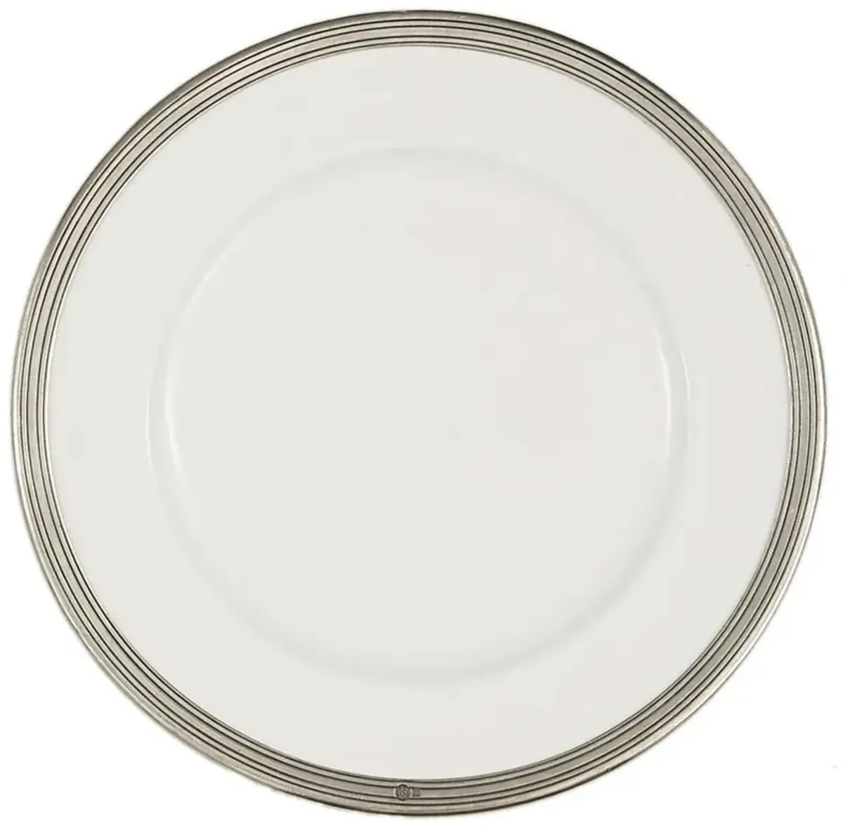 Tuscan French Country White Ceramic Charger Plate