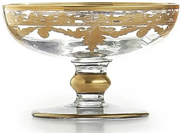 Baroque Hollywood Regency Gold Accent Glass Soap Dish Bowl