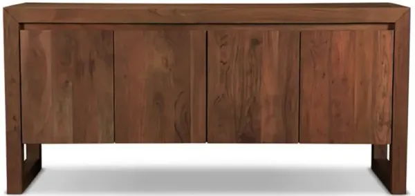 Edward Rustic Lodge Brown Acacia Wood Sideboard