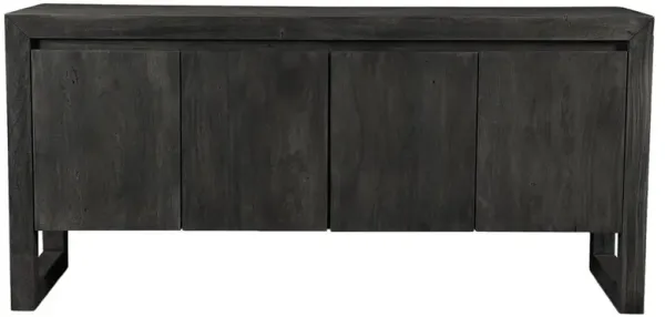 Edward Rustic Lodge Black Acacia Wood Sideboard