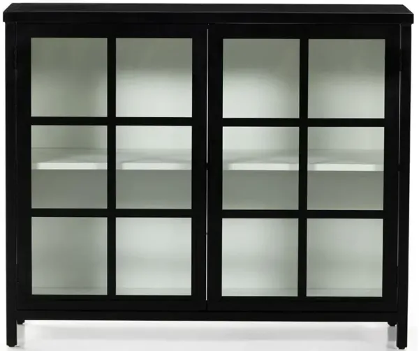 Elizabeth Modern Classic Black Iron Office Cabinet - Small