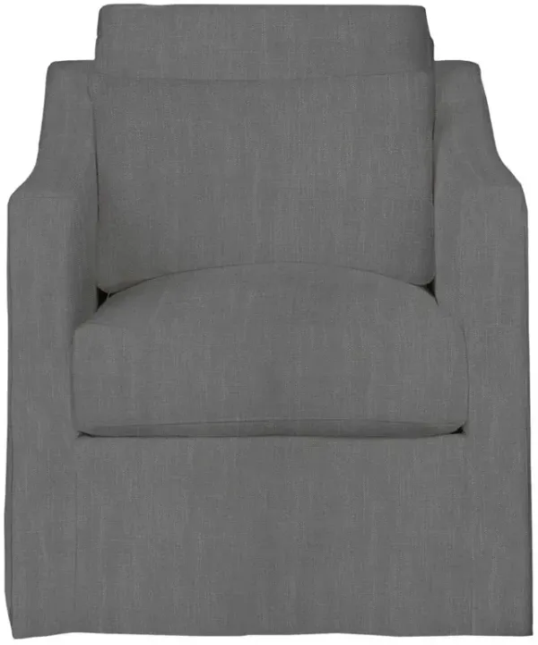 Cisco Home Rebecca Coastal Grey Slipcovered Swivel Club Arm Chair