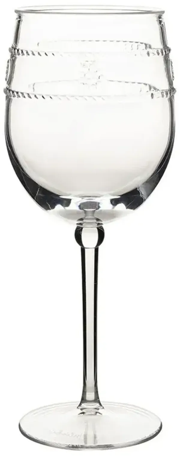 Juliska Isabella Modern Classic Clear Acrylic Wine Glass