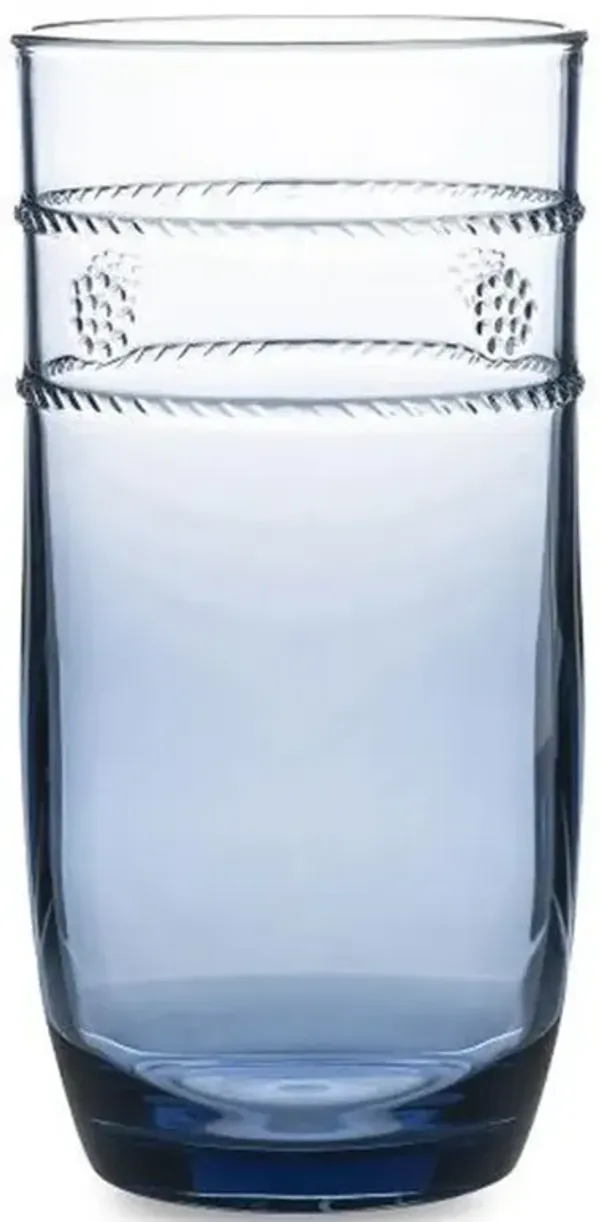Juliska Isabella Modern Classic Blue Acrylic Tumbler - Large