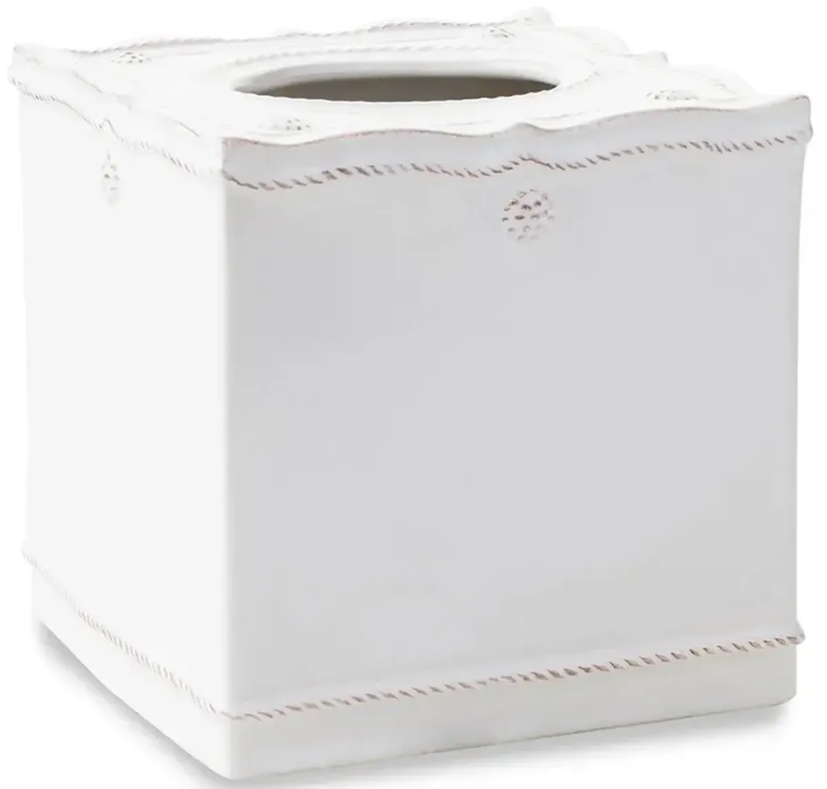 Juliska Berry & Thread French Whitewash Ceramic Tissue Box Cover