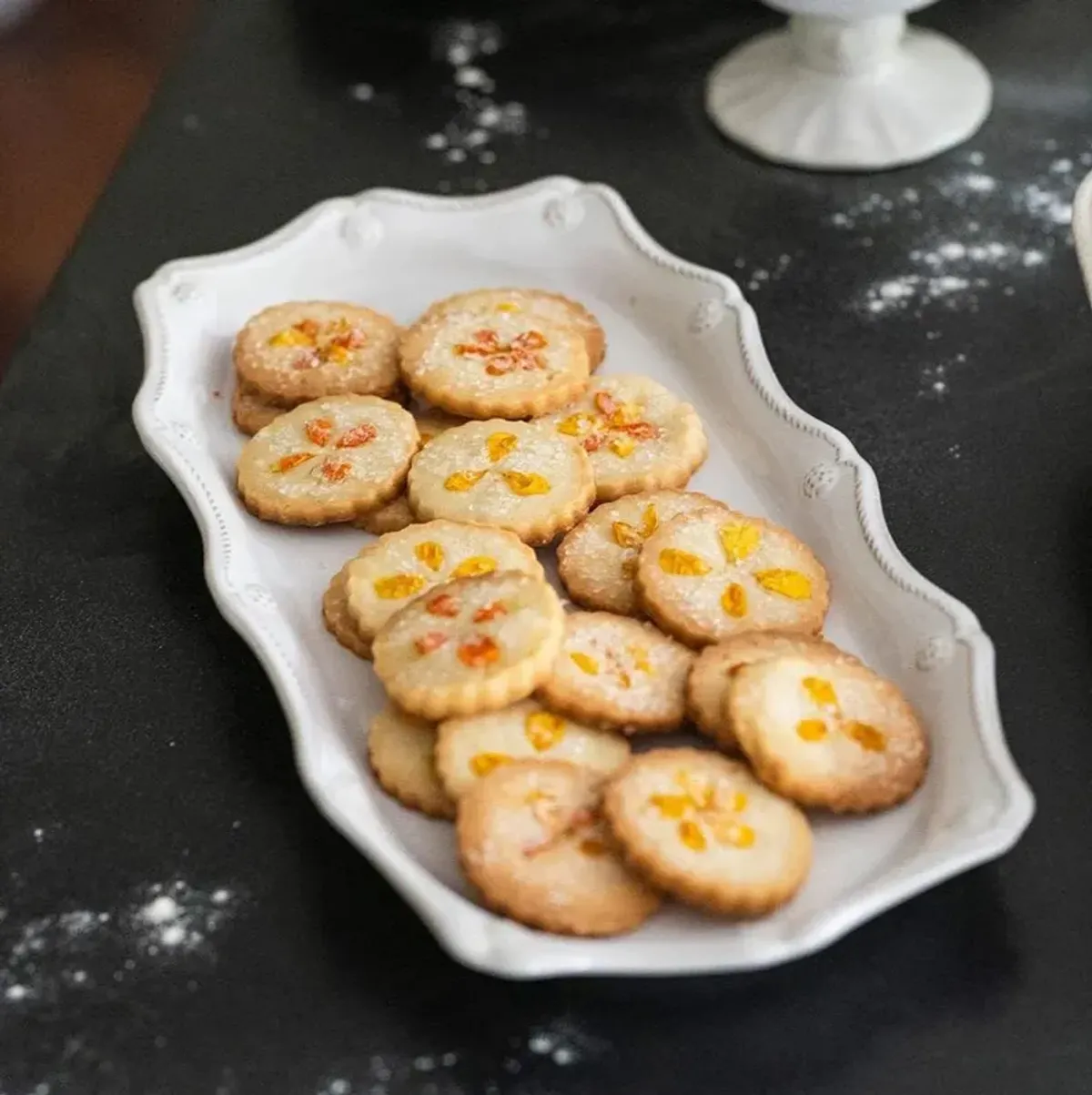 Juliska Berry & Thread Whitewash Ceramic Hostess Tray