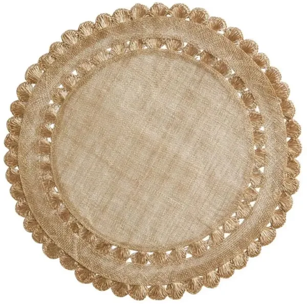 Juliska Isadora Modern Classic Gold Sinamay Placemat